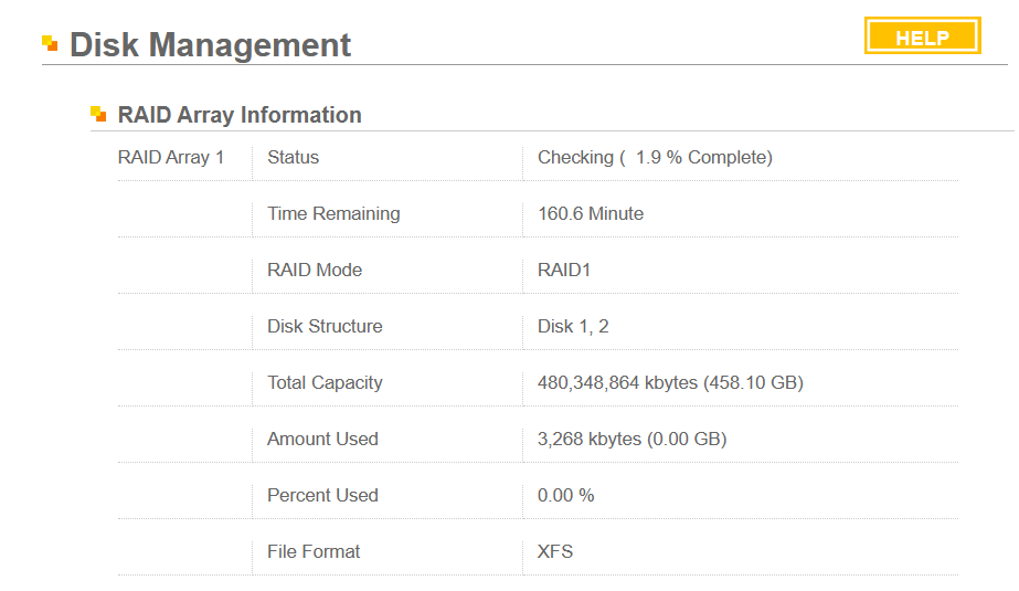 RAID Array 1的状态信息，需要等待近三个小时